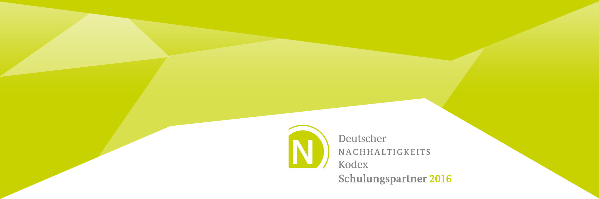 Deutschen Nachhaltigkeits-Kodex Grunddesign inklusive Logo des Deutschen Nachhaltigkeits-Kodex Schulungspartner 2016