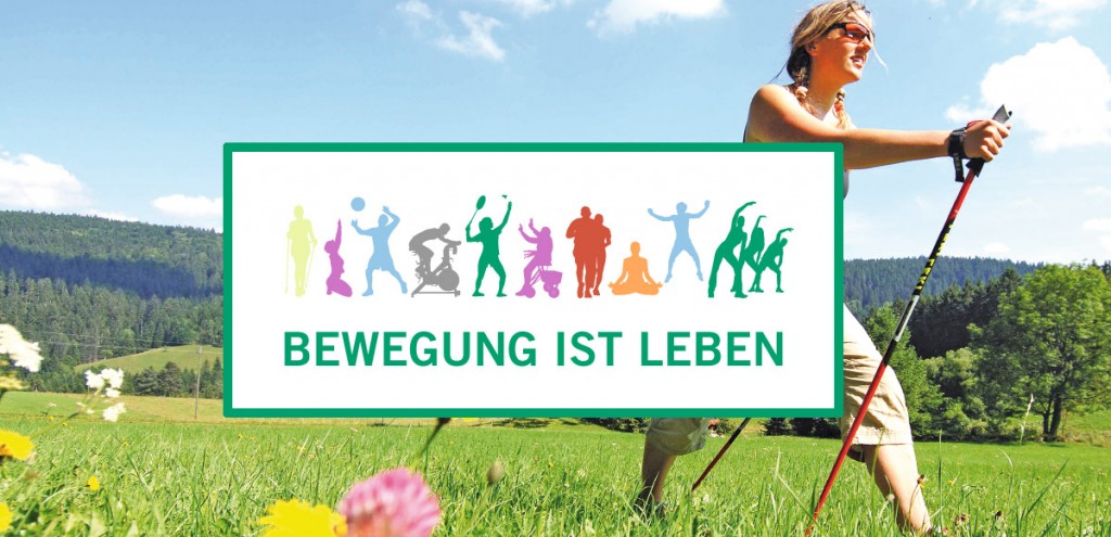 Leitmotiv Produkt- und Kommunikationskonzept Bewegung nach Krebs - Bewegung ist Leben der Asklepios Klinik Triberg