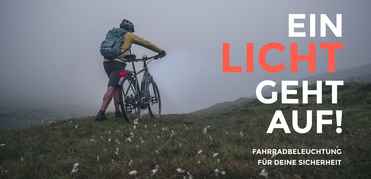 Social Media-Kampagne CUBE STORE Zella-Mehlis Motiv Fahrradbeleuchtung "Ein Licht geht auf!"
