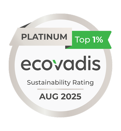 EcoVadis Platin Medaillie von Rittweger und Team