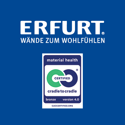 Cradle to Cradle®-Zertifizierung für Rauhfaser- und Wandbekleidungen von ERFURT & SOHN KG
