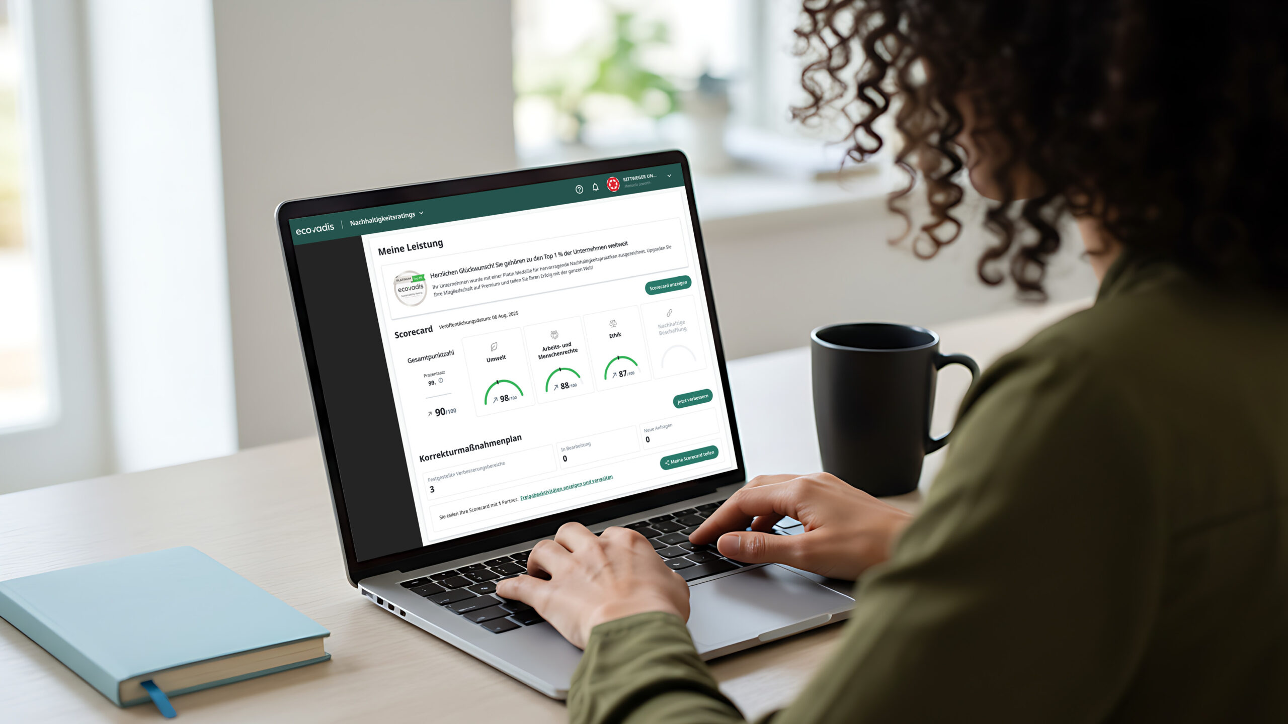 Dashboard des EcoVadis Programmes.