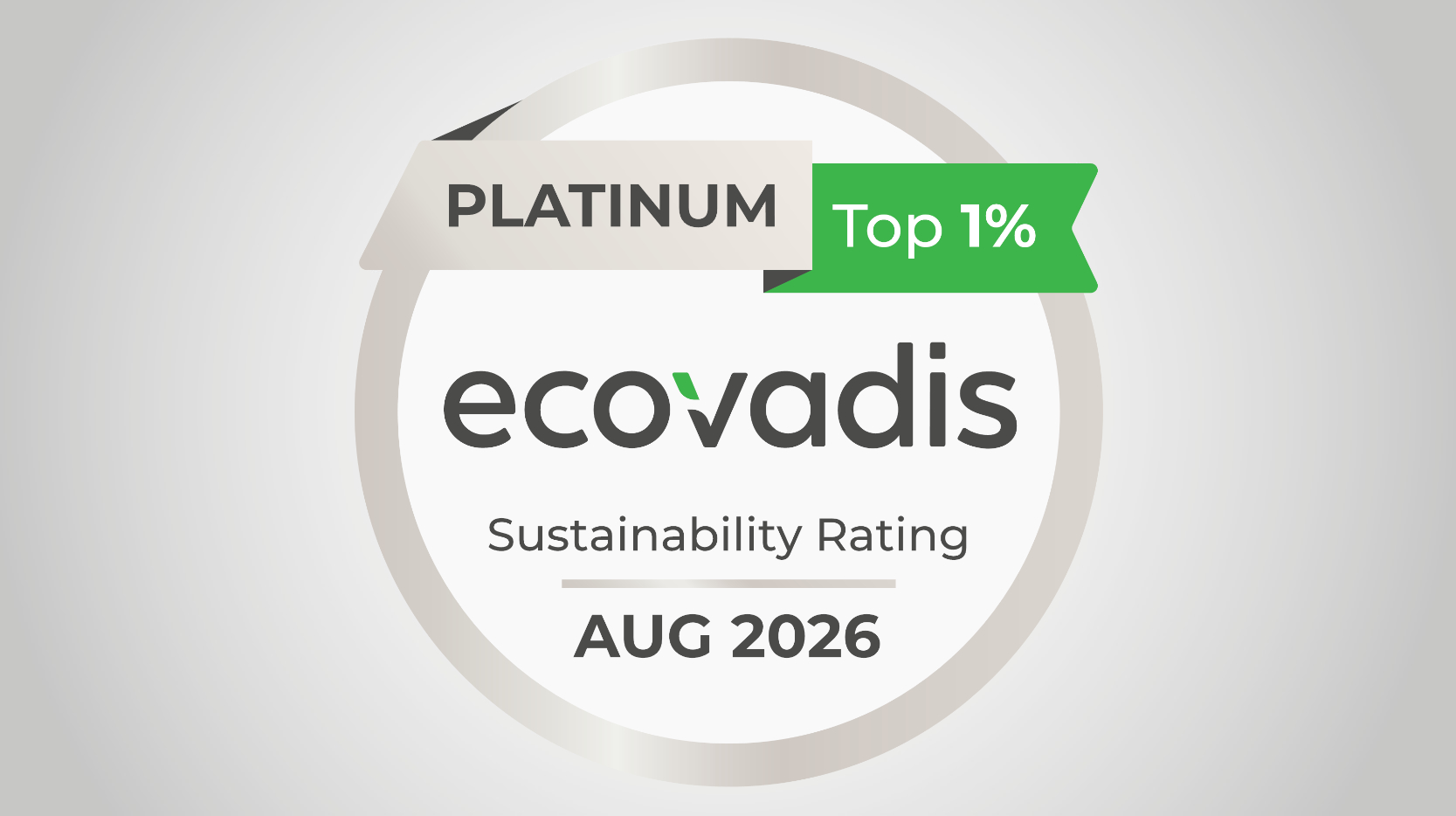 Die EcoVadis Platin Medaille von RITTWEGER und TEAM 2026